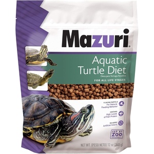 image:imageMazuri  Nutritionally Complete Aquatic Turtle Food  Freshwater Formula  12 Ounce 12 oz Bag
