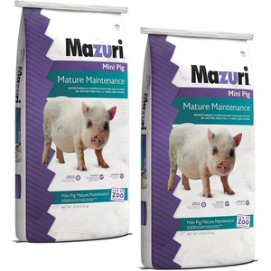 image:imageMazuri  Nutritionally Complete Mini Pig Mature Maintenance Food  25 Pound 25 lb Bag  Pack of 2