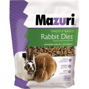 image:imageMazuri  Nutritionally Complete Timothy HayBased Rabbit Food  25 Pound 25 lb Bag5 Pound Pack of 1